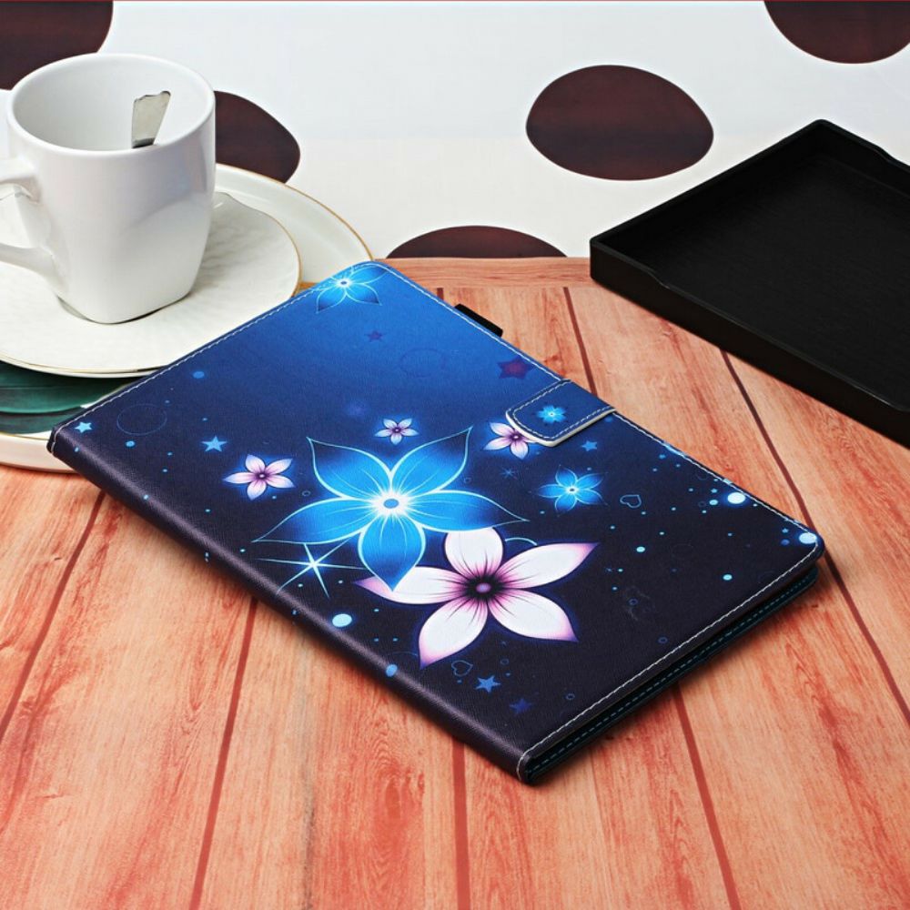Lederhüllen Für iPad 10.2" (2024) (2024) / Air 10.5" / Pro 10.5" Blumen