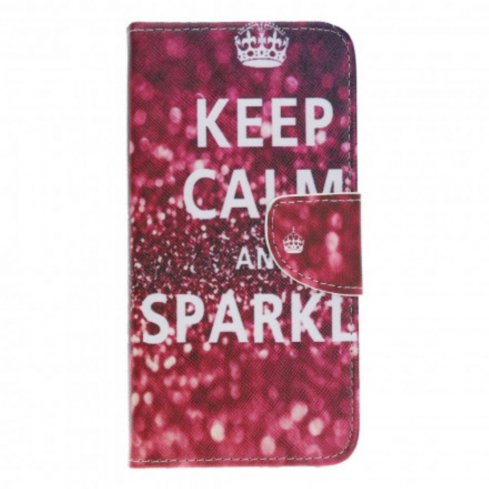 Flip Case Für Samsung Galaxy A22 5G Bleib Ruhig Und Strahle