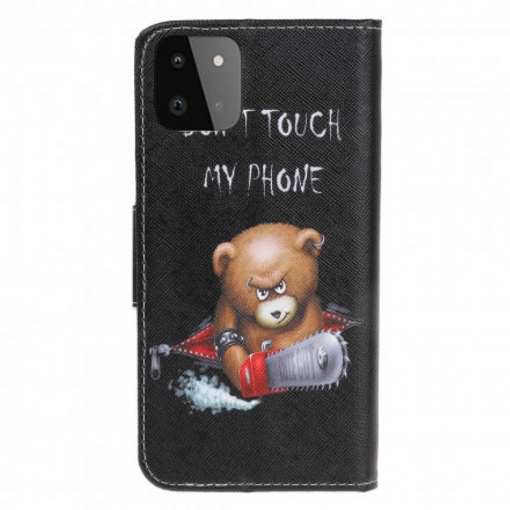 Flip Case Für Samsung Galaxy A22 5G Gefährlicher Bär