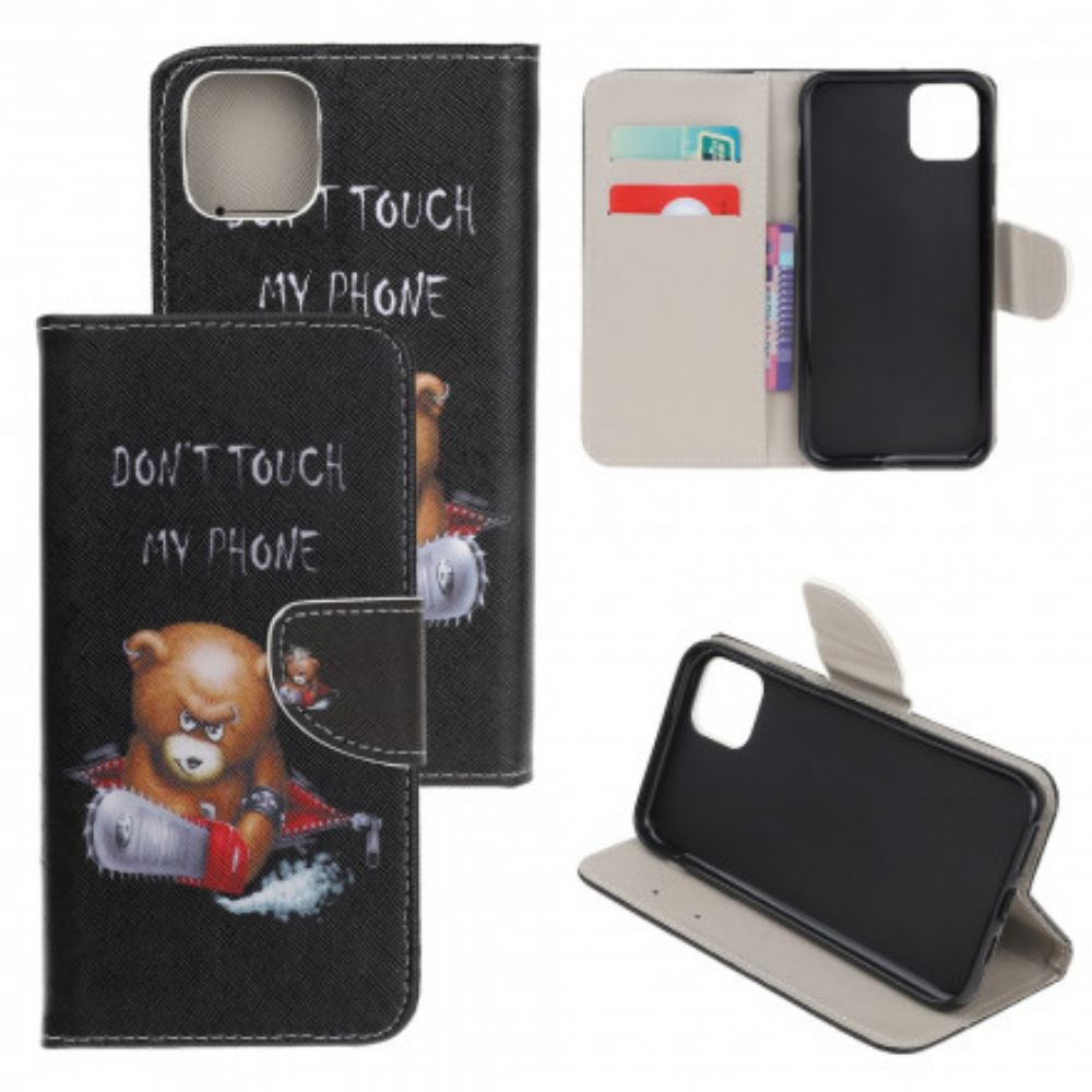 Flip Case Für Samsung Galaxy A22 5G Gefährlicher Bär