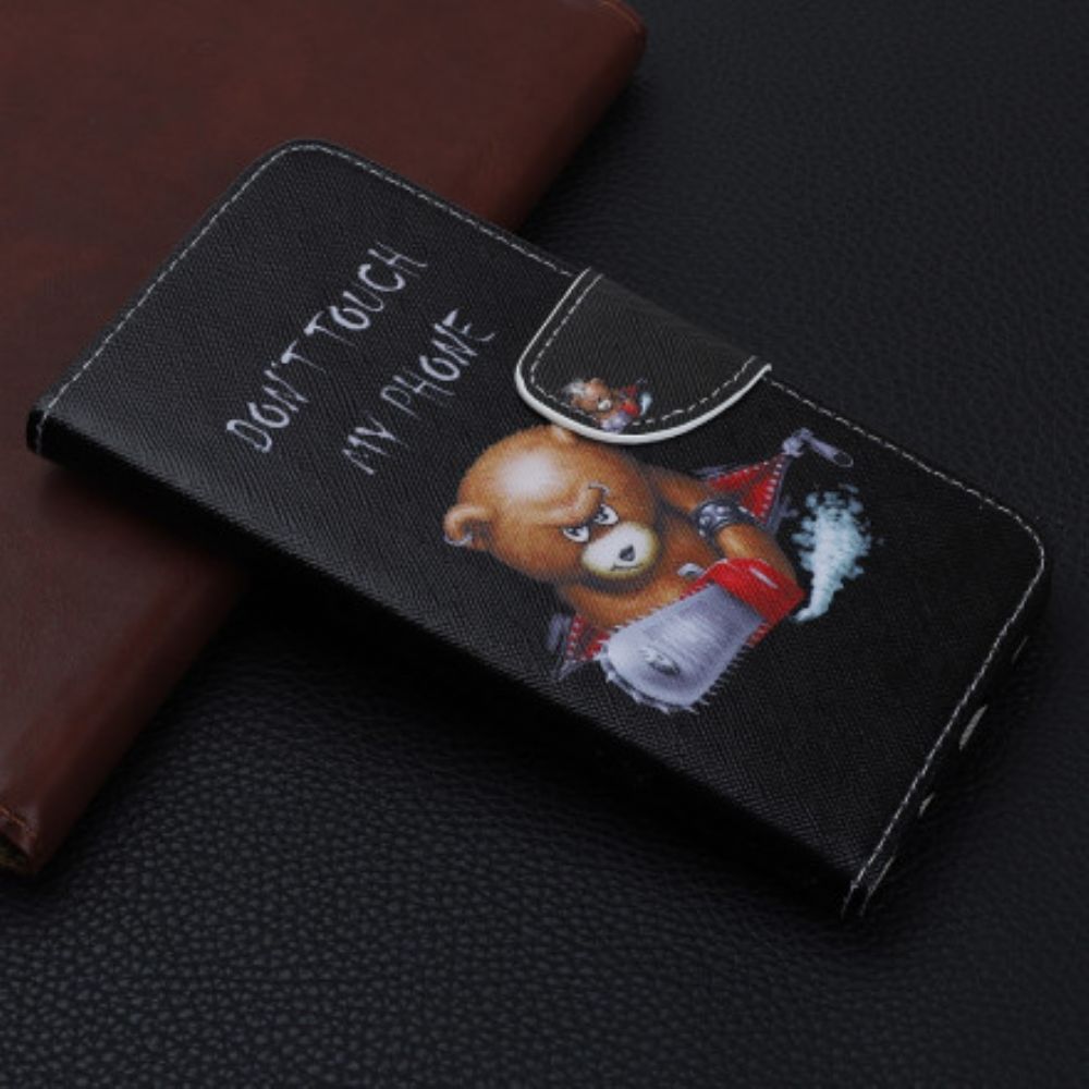 Flip Case Für Samsung Galaxy A22 5G Gefährlicher Bär
