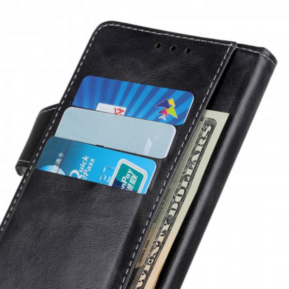 Flip Case Für Samsung Galaxy A22 5G Kunstvolle Knöpfe Und Nähte