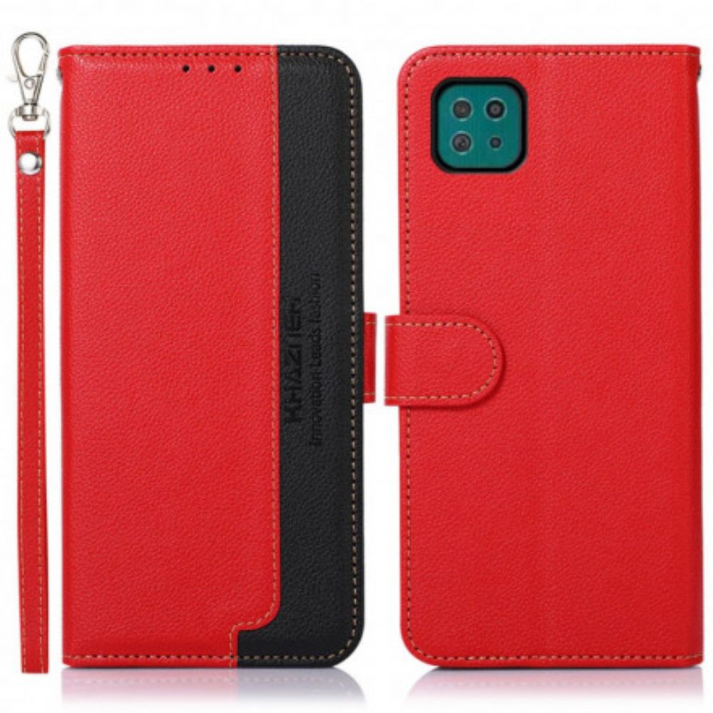 Flip Case Für Samsung Galaxy A22 5G Liche Style Rfid Khazneh