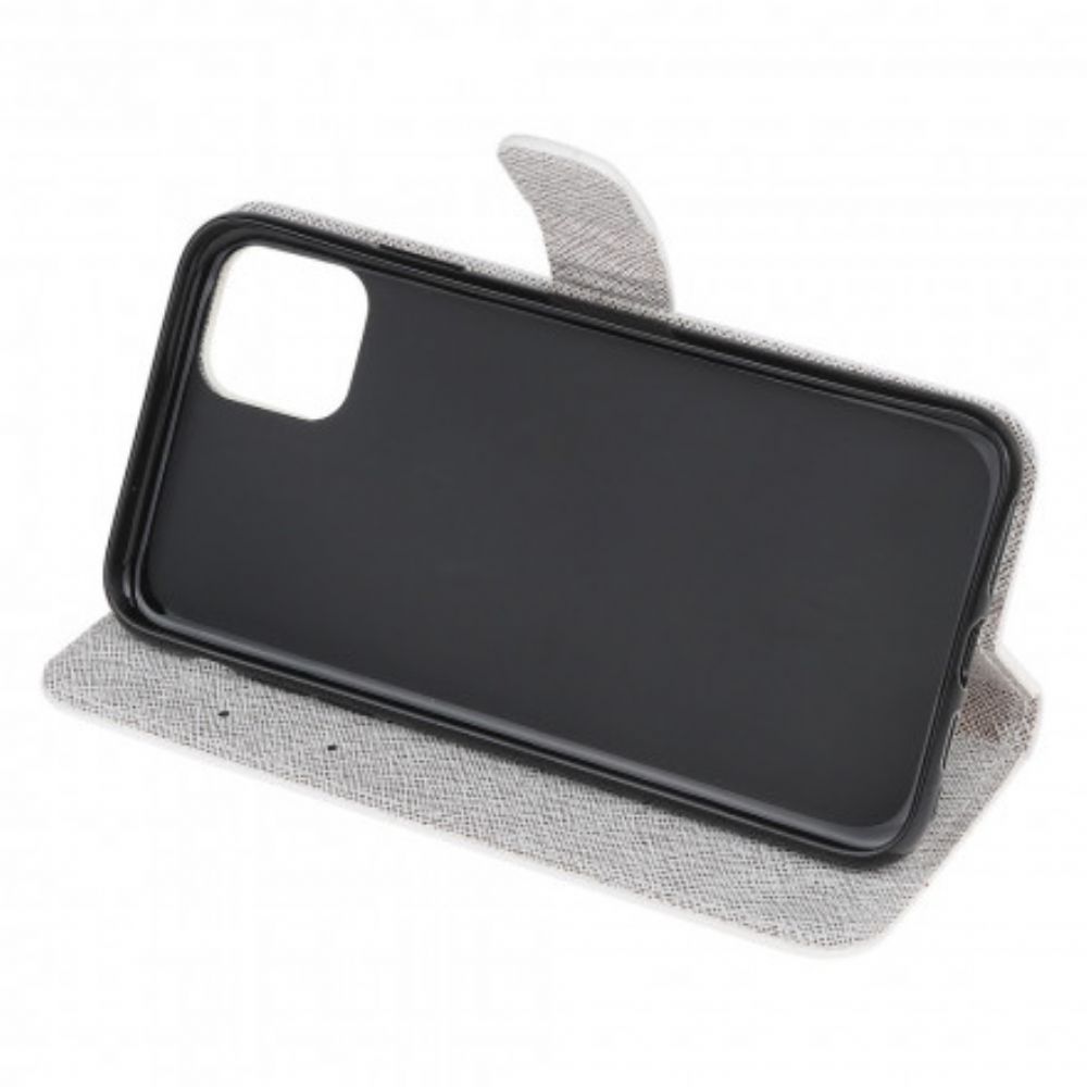 Flip Case Für Samsung Galaxy A22 5G Mit Kordel Mondblumenband