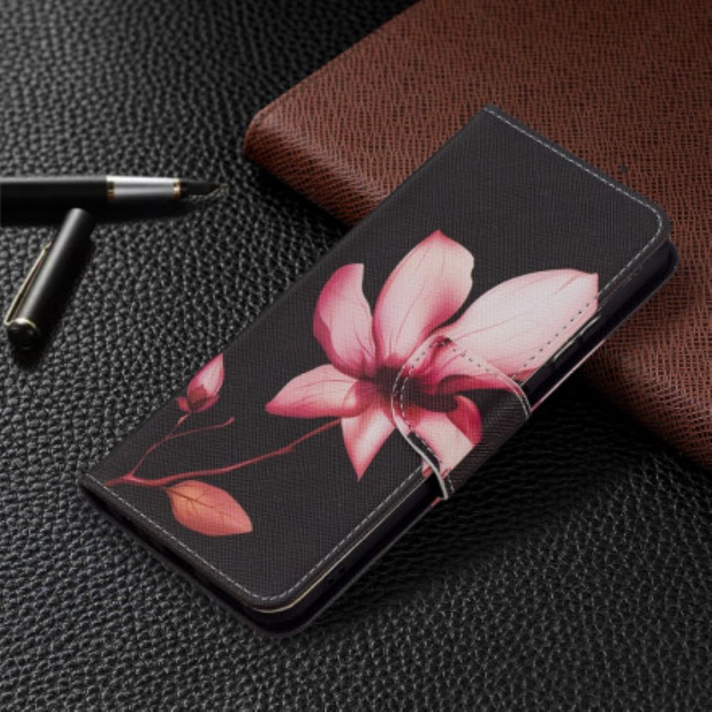 Flip Case Für Samsung Galaxy A22 5G Rosa Blume