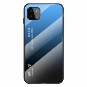 Handyhülle Für Samsung Galaxy A22 5G Hallo Panzerglas