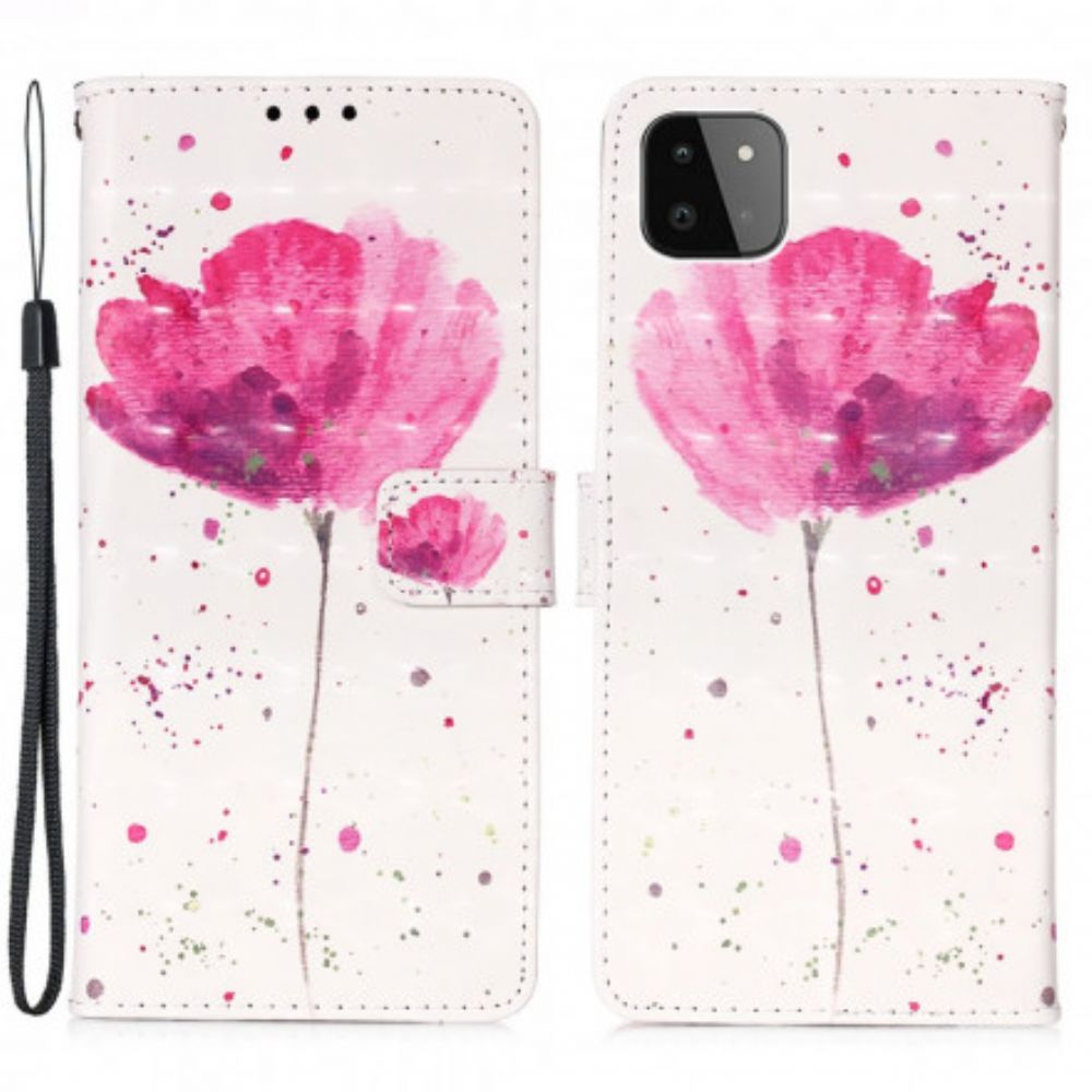 Hülle Flip Case Für Samsung Galaxy A22 5G Wasserfarbenes Halfter