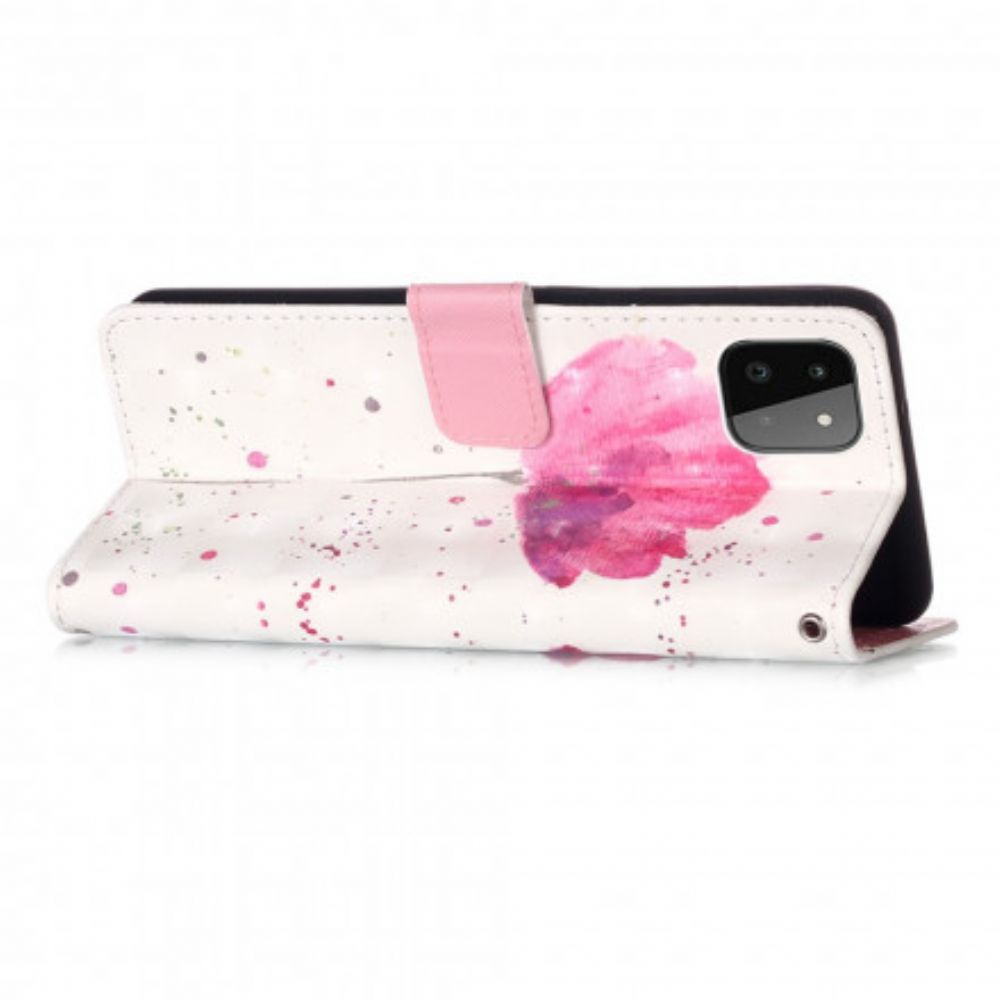 Hülle Flip Case Für Samsung Galaxy A22 5G Wasserfarbenes Halfter