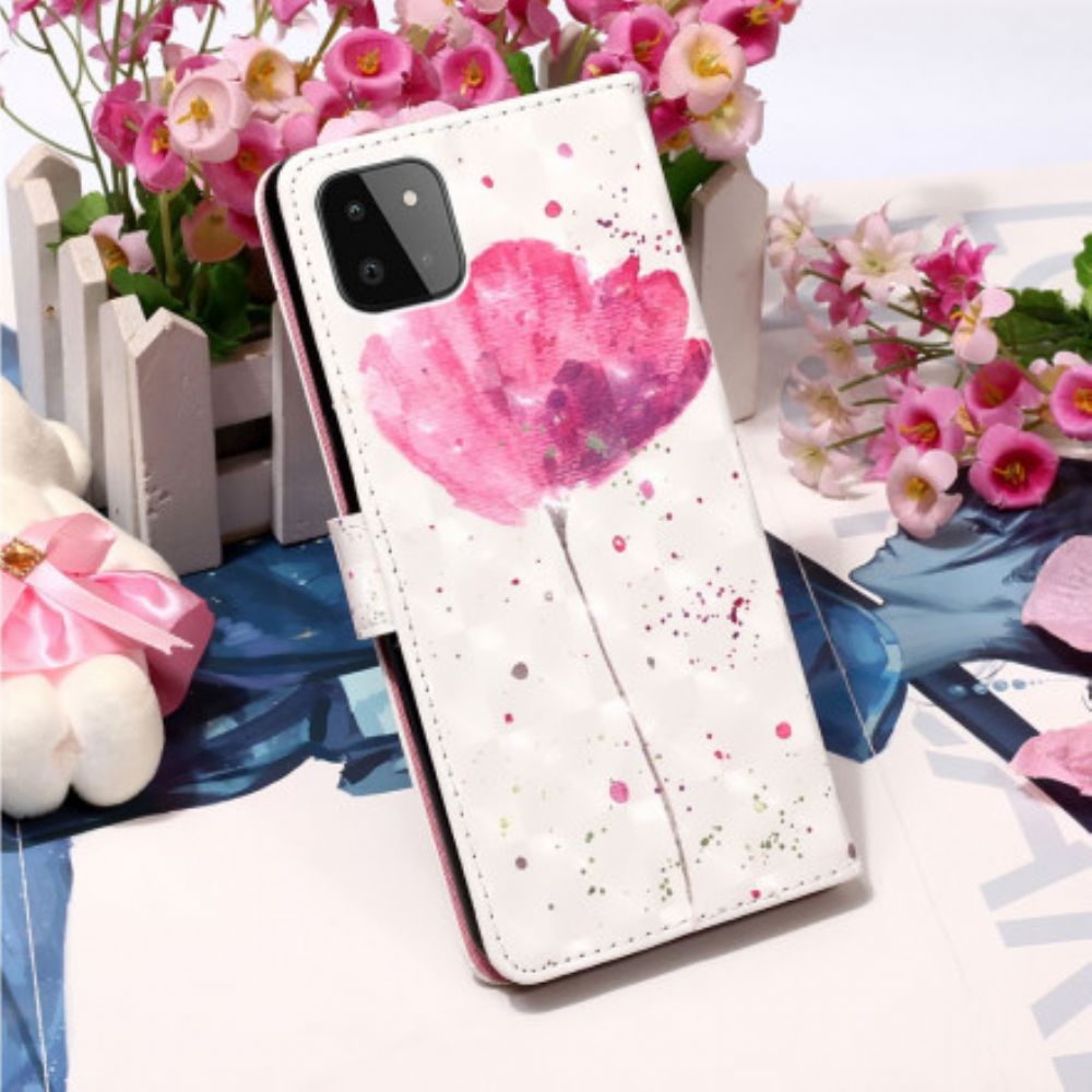Hülle Flip Case Für Samsung Galaxy A22 5G Wasserfarbenes Halfter