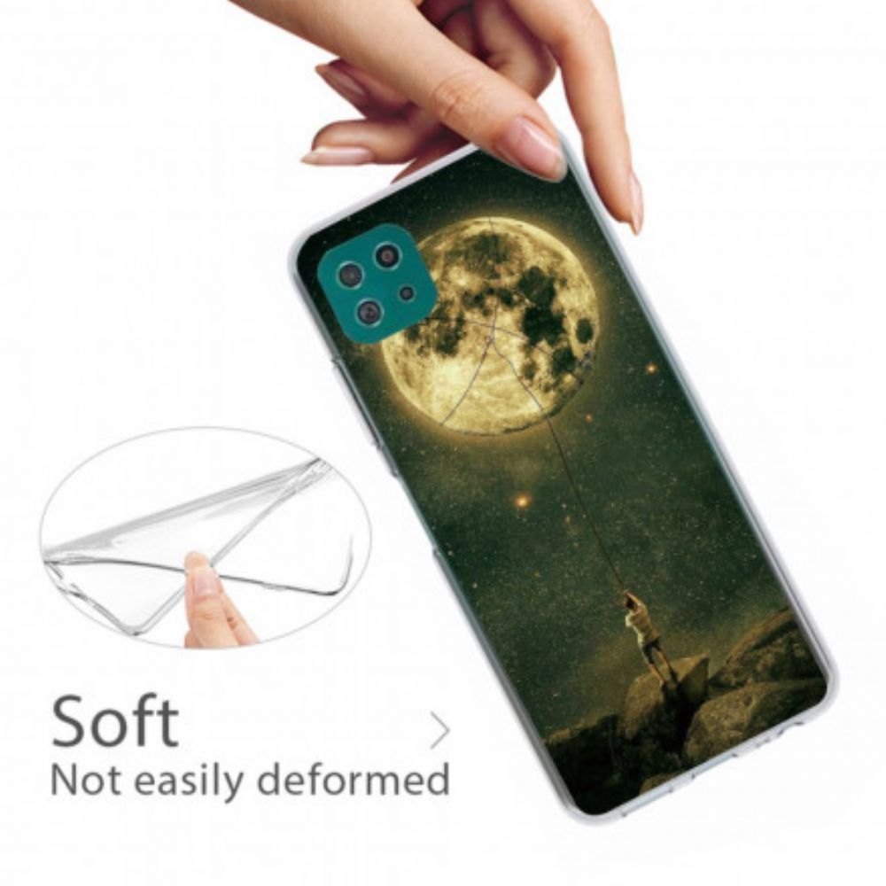 Hülle Für Samsung Galaxy A22 5G Flexibler Mondmann