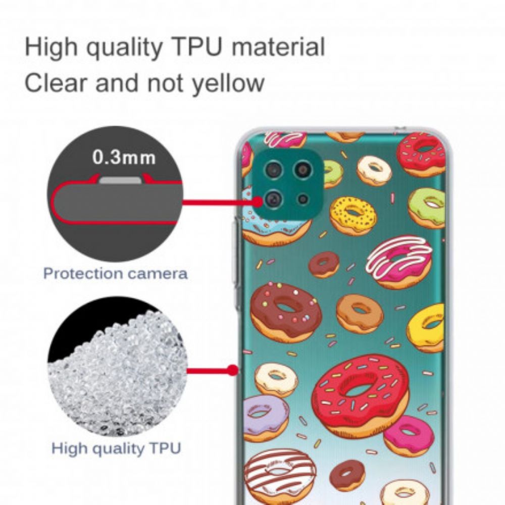 Hülle Für Samsung Galaxy A22 5G Liebe Donuts