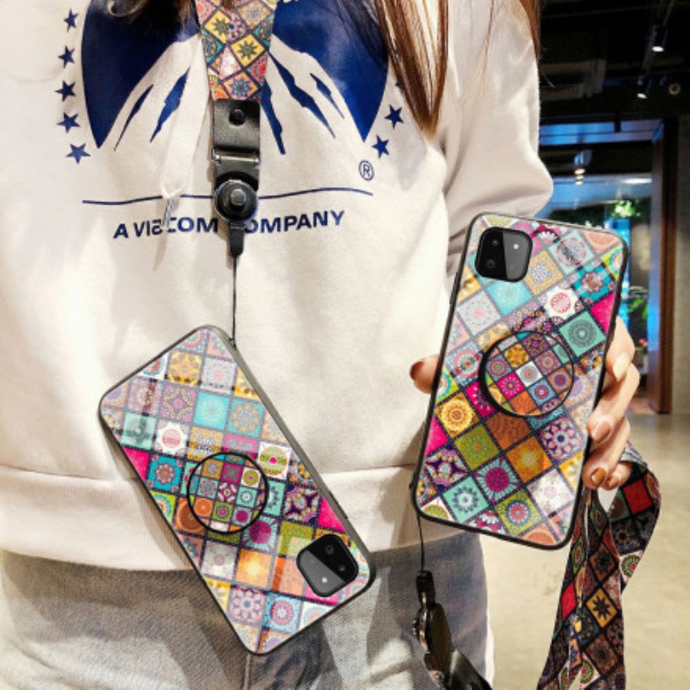 Hülle Für Samsung Galaxy A22 5G Magnetischer Patchwork-halter