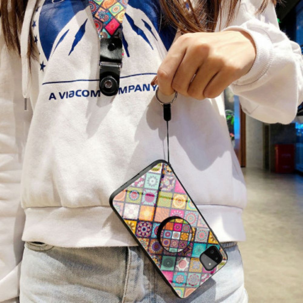 Hülle Für Samsung Galaxy A22 5G Magnetischer Patchwork-halter