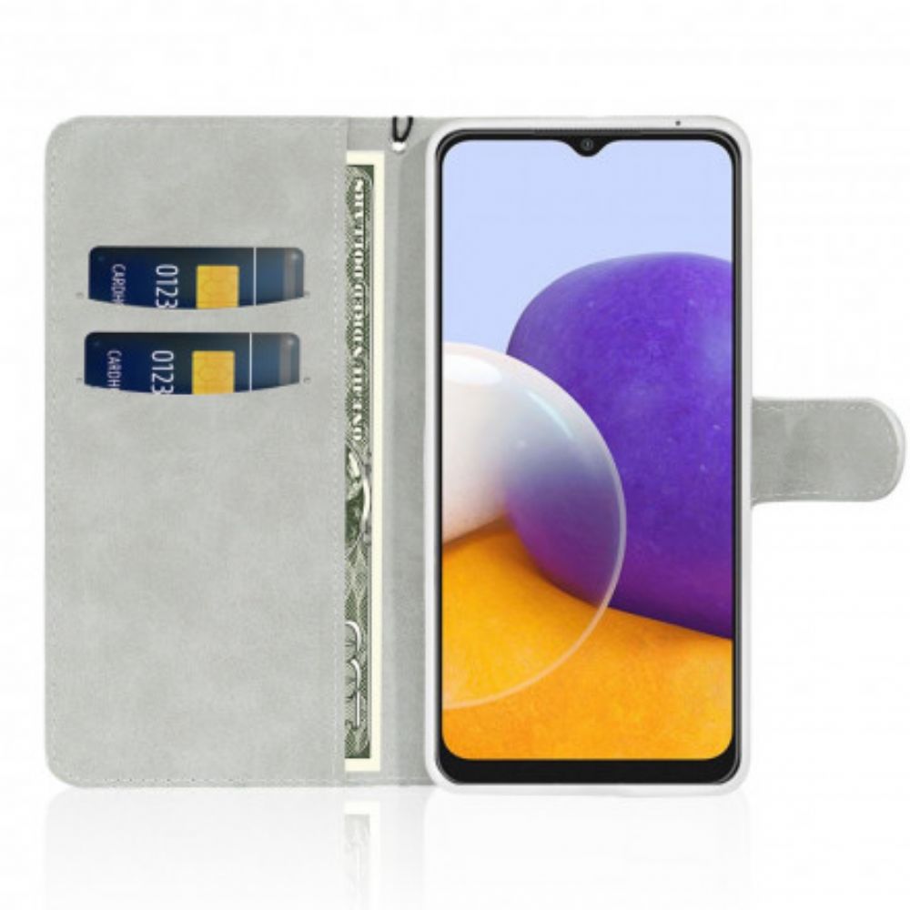 Lederhüllen Für Samsung Galaxy A22 5G Pailletten S-design