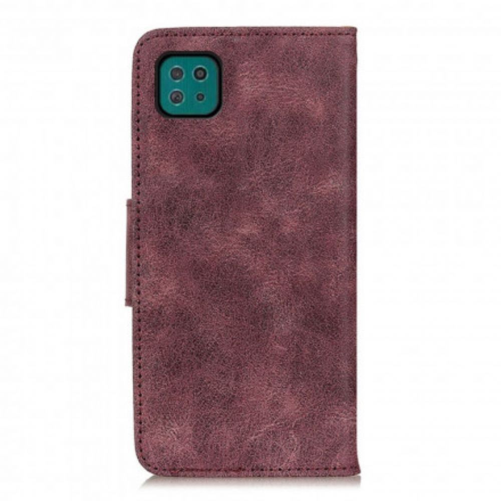 Lederhüllen Für Samsung Galaxy A22 5G Vintage Spaltleder