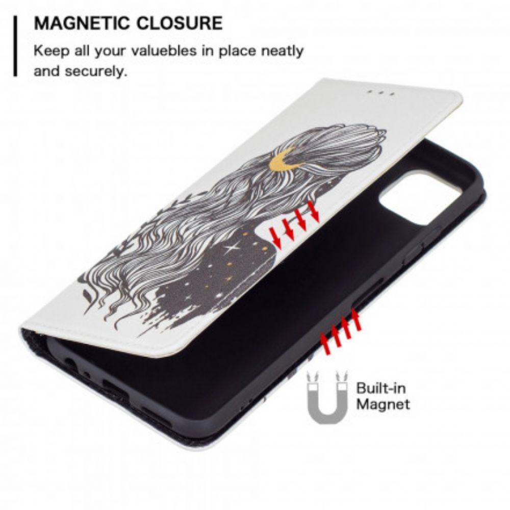 Schutzhülle Für Samsung Galaxy A22 5G Flip Case Hübsches Haar