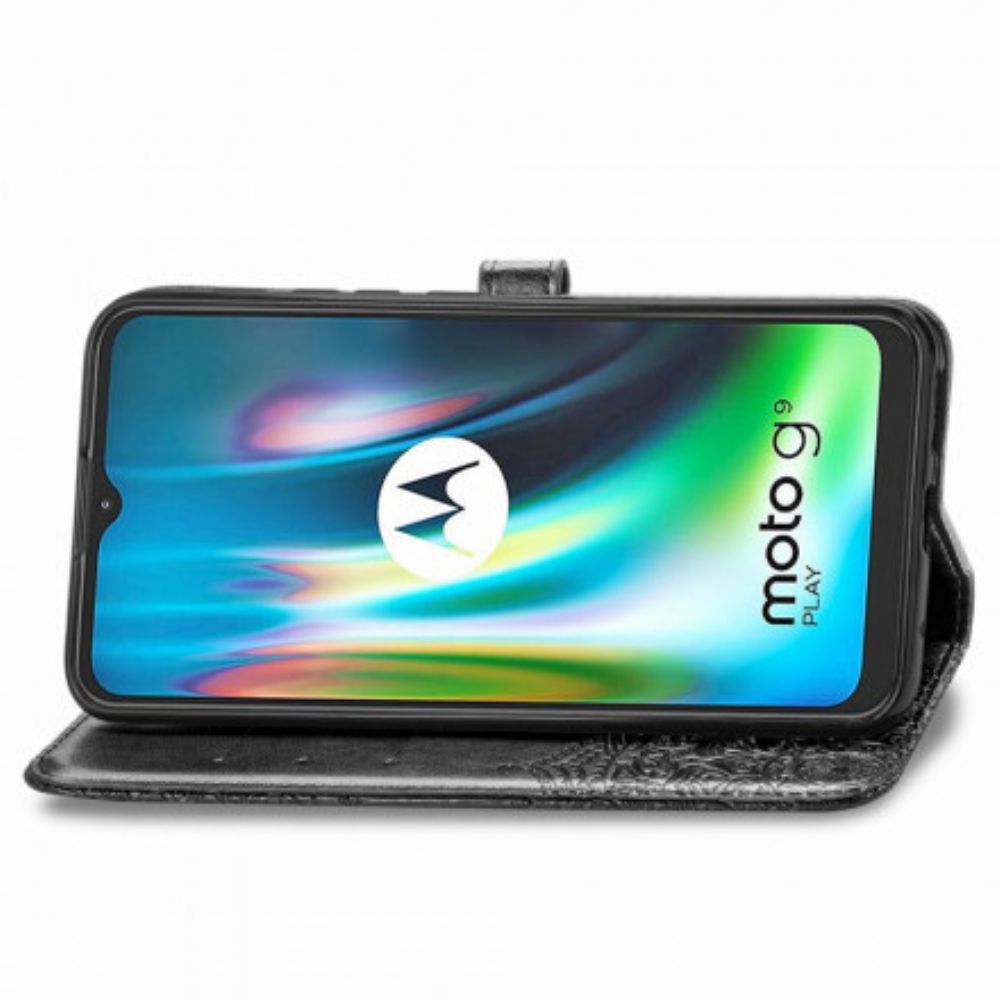 Flip Case Für Moto G9 Play Mandala Aus Dem Mittelalter