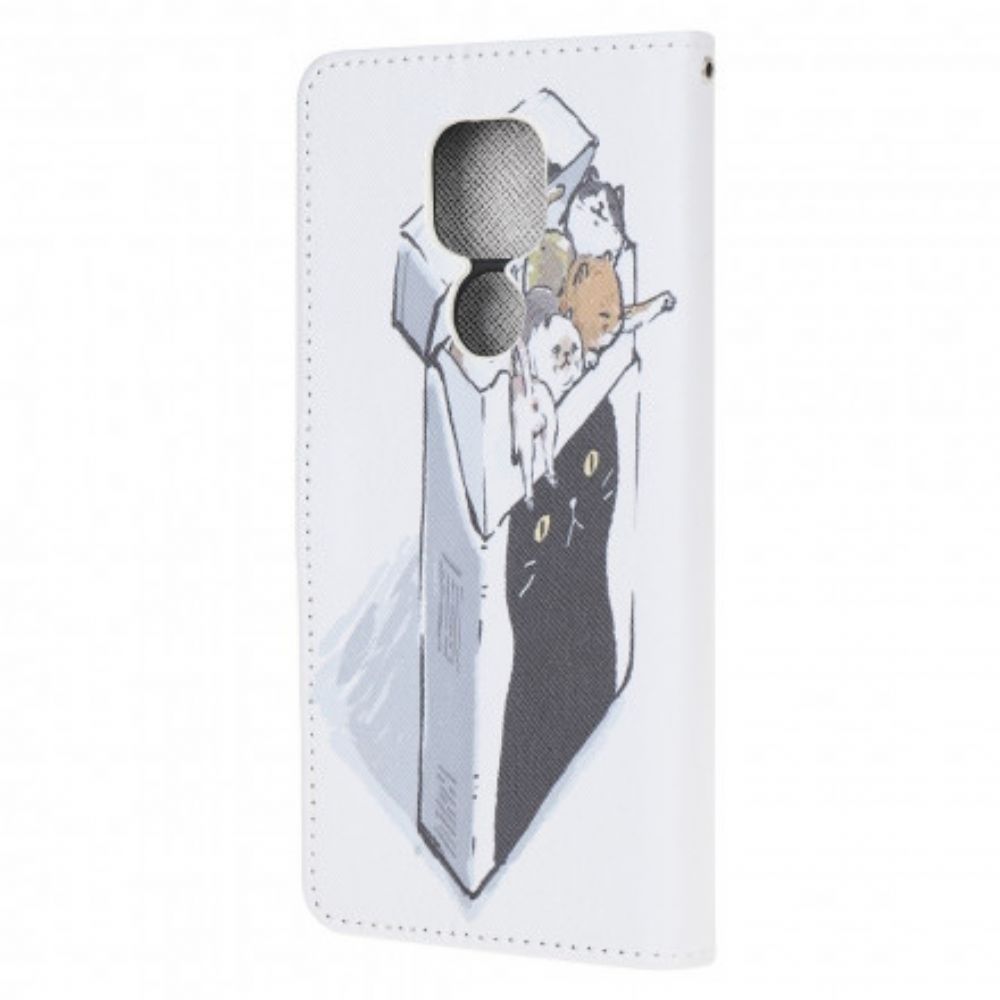 Flip Case Für Moto G9 Play Mit Kordel Lanyard-lieferung