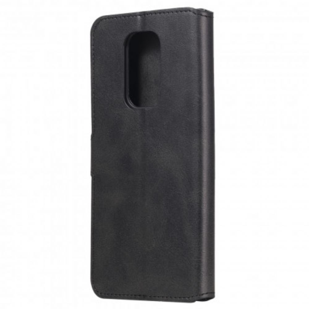 Flip Case Für Moto G9 Play Style Lederdesign