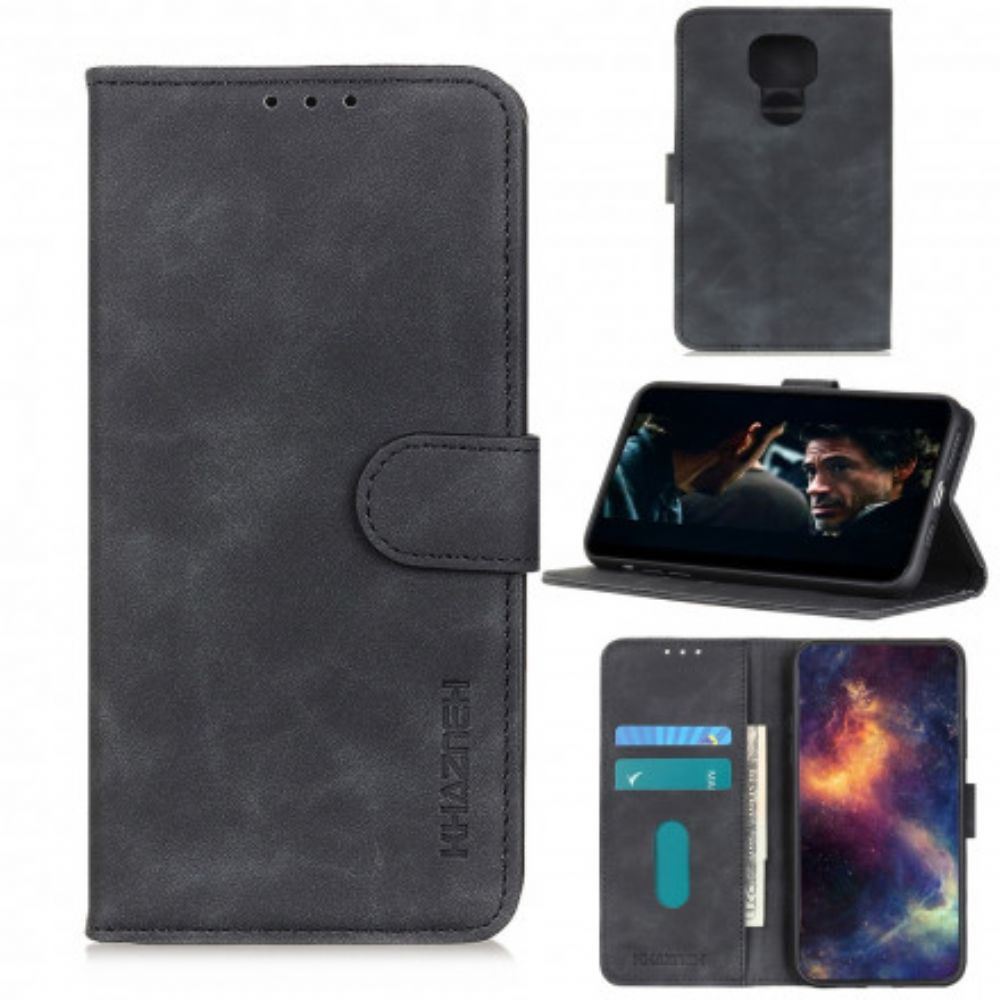 Flip Case Für Moto G9 Play Vintage Ledereffekt Khazneh