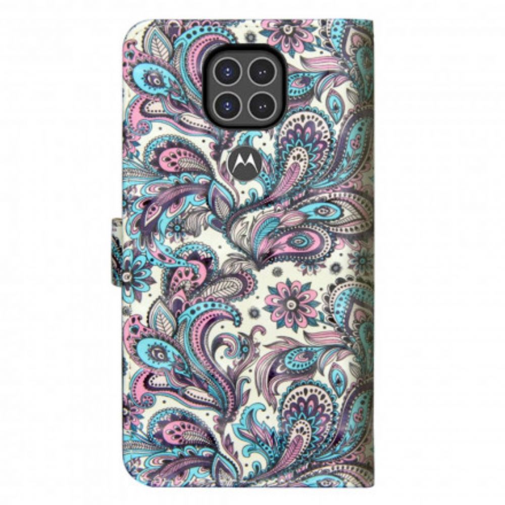 Lederhüllen Für Moto G9 Play Blumenmuster