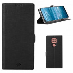Schutzhülle Für Moto G9 Play Flip Case Strukturierter Vili Dmk