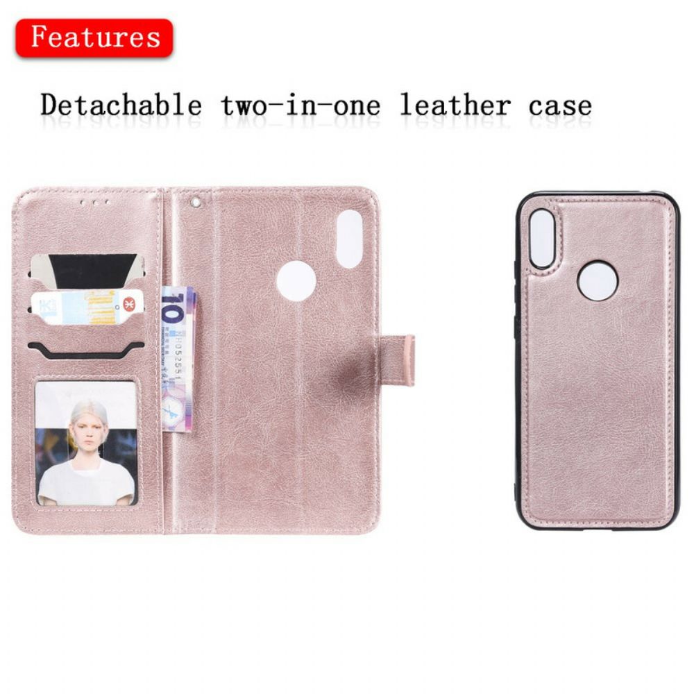 Hülle Flip Case Für Huawei Y6 2024 / Honor 8A Mit Kordel Abnehmbarer Riemen