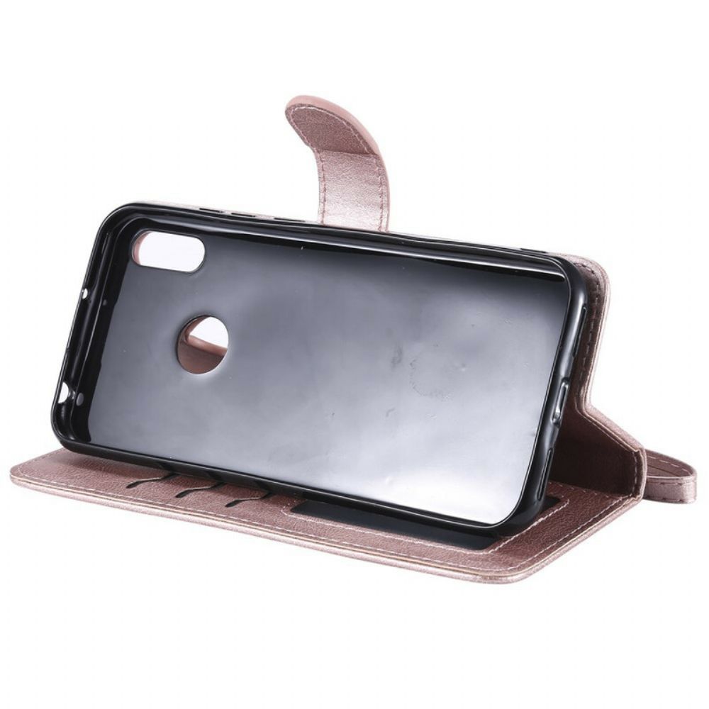 Hülle Flip Case Für Huawei Y6 2024 / Honor 8A Mit Kordel Abnehmbarer Riemen