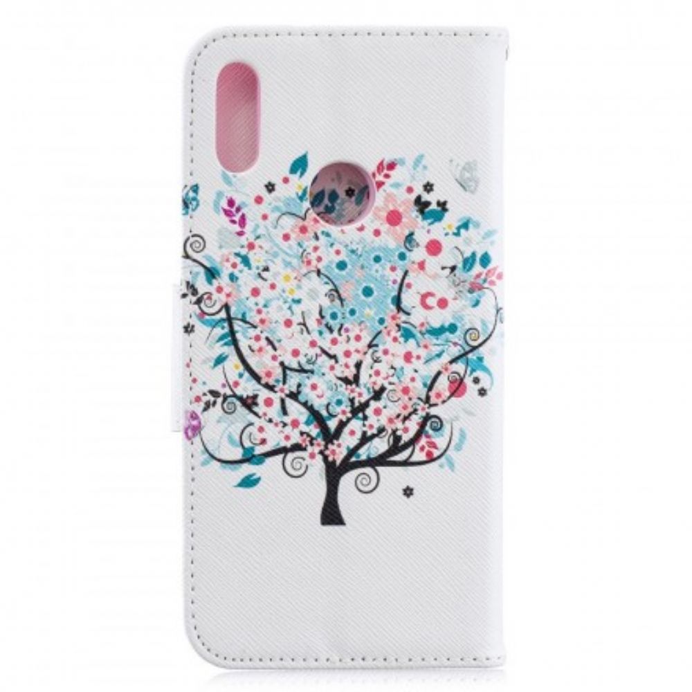 Lederhüllen Für Huawei Y6 2024 / Honor 8A Blumiger Baum