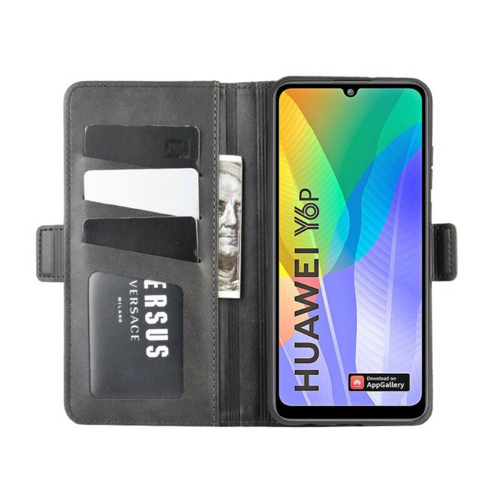 Lederhüllen Für Huawei Y6 2024 / Honor 8A Flip Case Doppelklappe