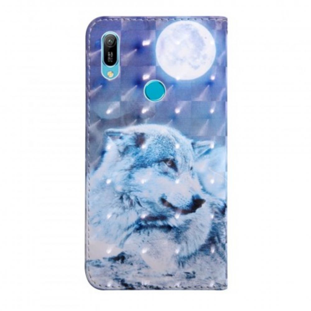 Lederhüllen Für Huawei Y6 2024 / Honor 8A Mondlichtwolf