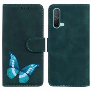 Flip Case Für OnePlus Nord CE 5G Schmetterlingshaut-touch