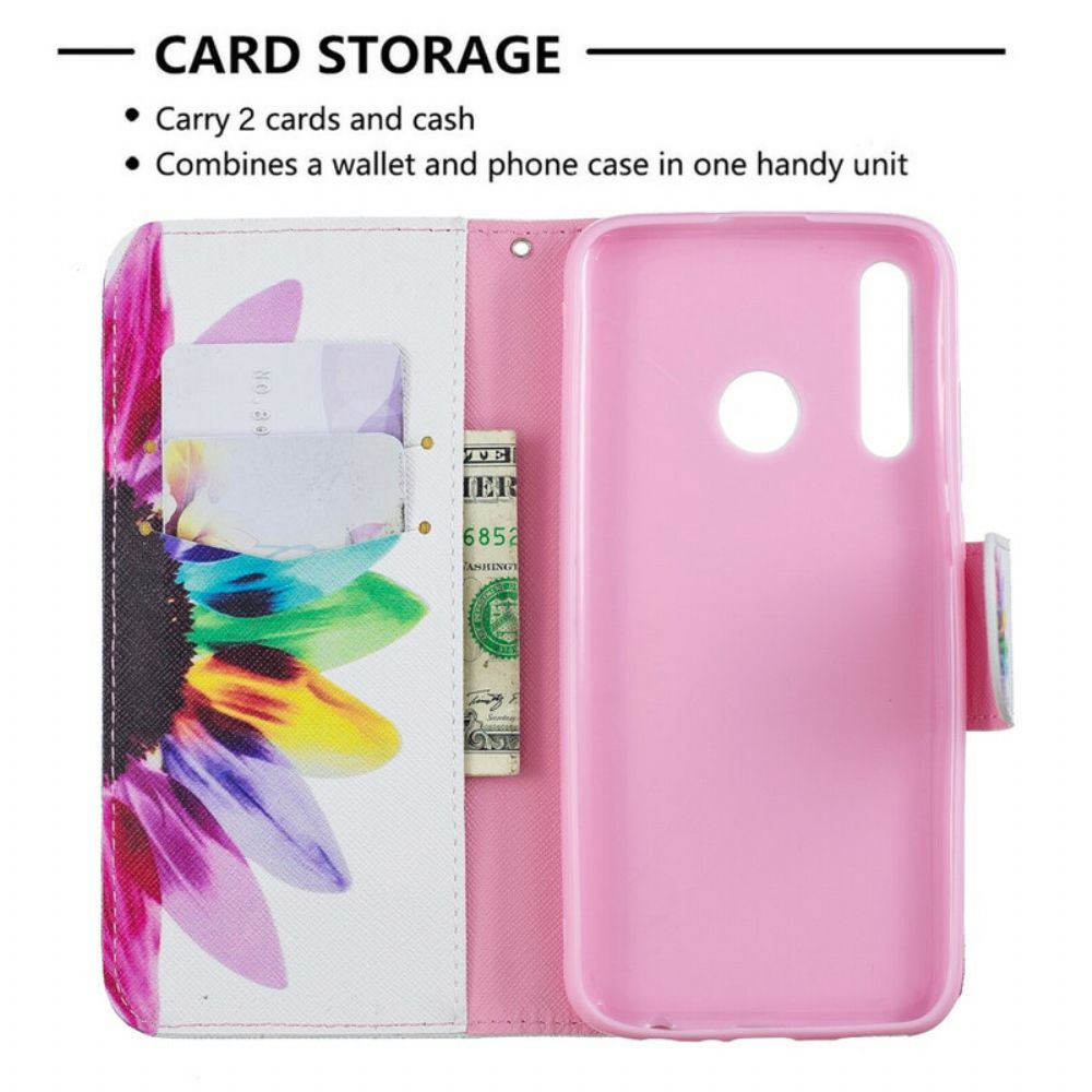 Flip Case Für Huawei P Smart Plus 2024 Aquarell Blume