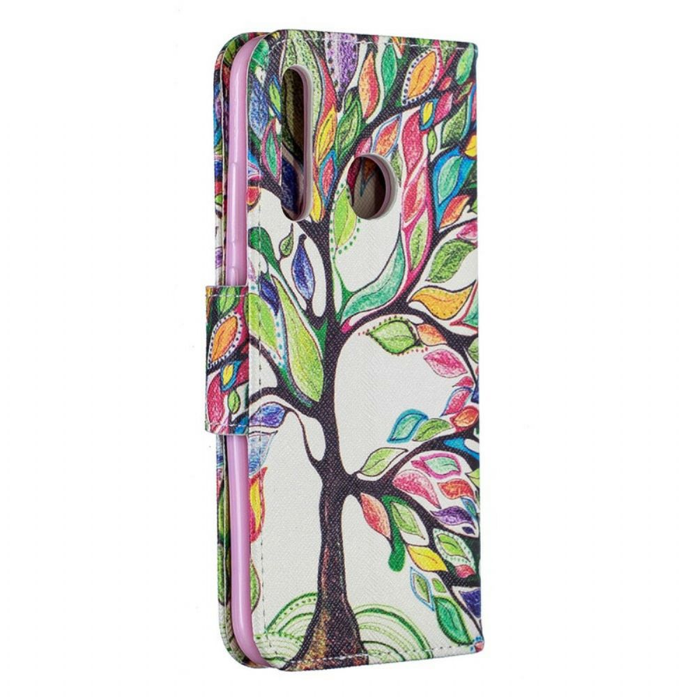 Flip Case Für Huawei P Smart Plus 2024 Farbiger Baum