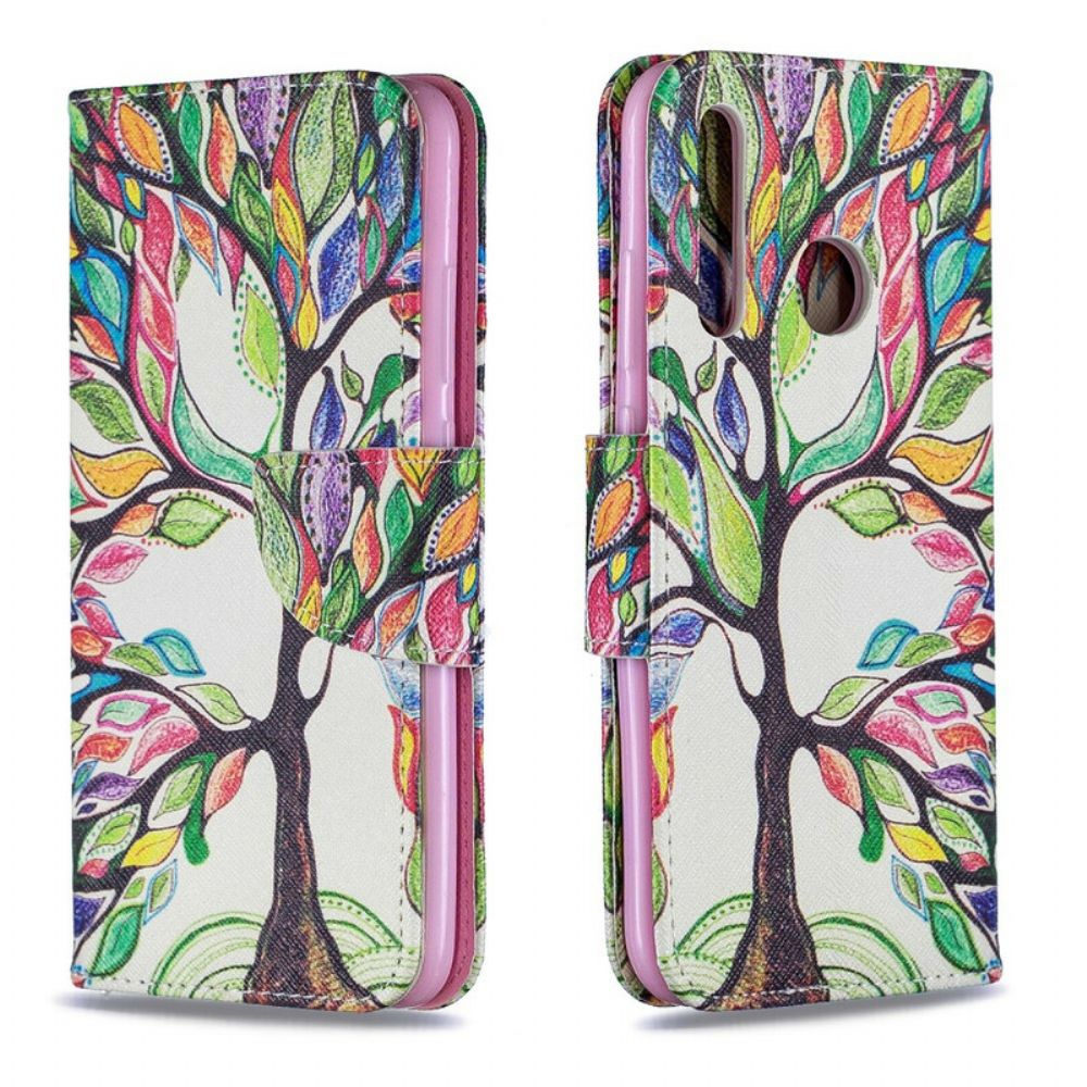 Flip Case Für Huawei P Smart Plus 2024 Farbiger Baum