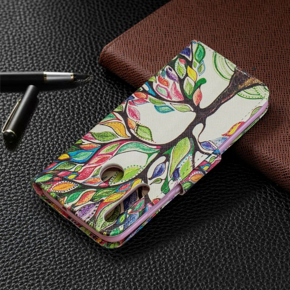 Flip Case Für Huawei P Smart Plus 2024 Farbiger Baum