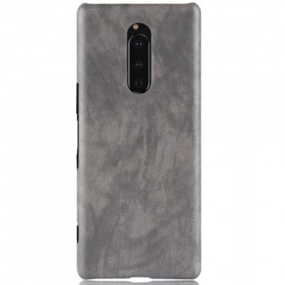 Hülle Für Sony Xperia 1 Performance Litschi-leder-effekt