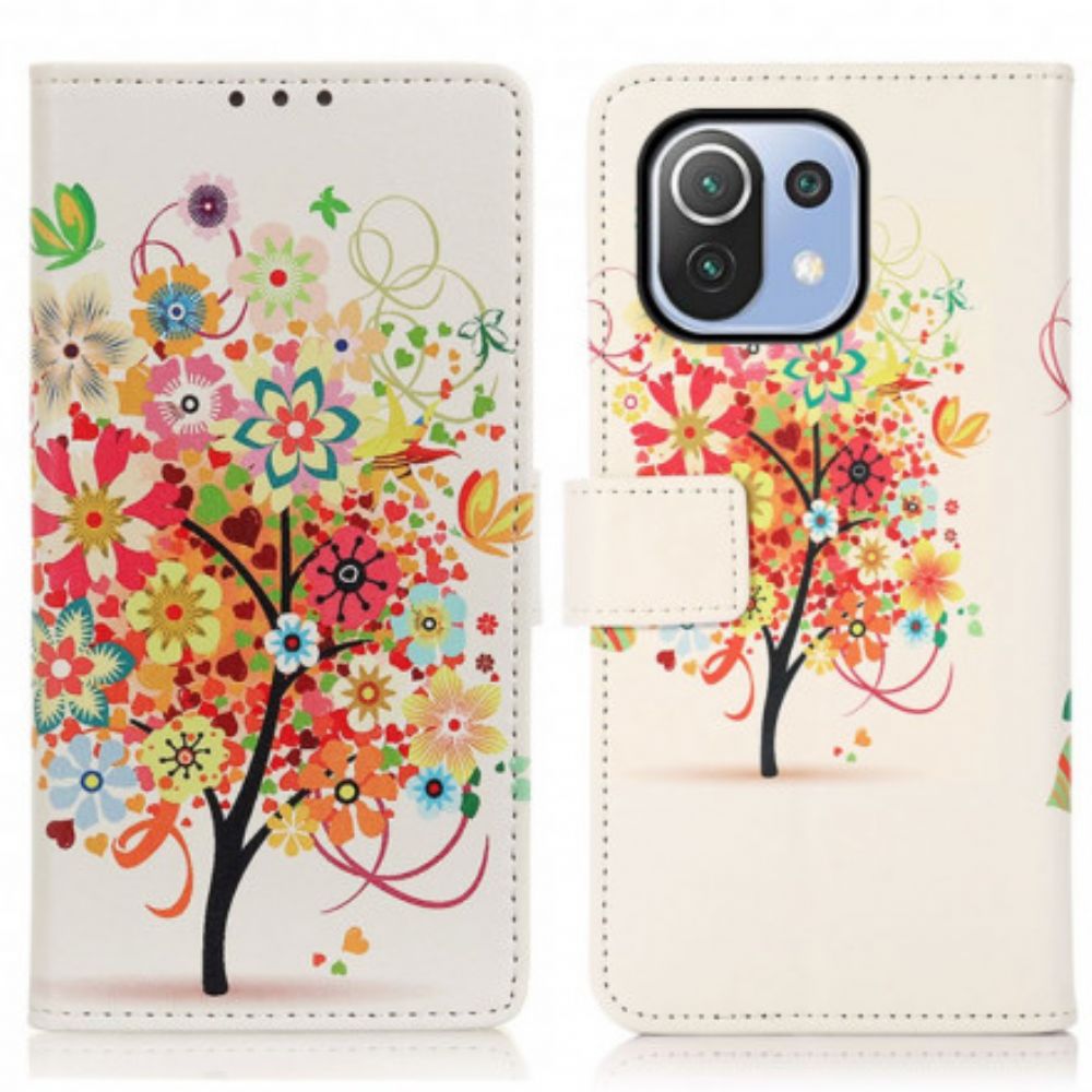 Flip Case Für Xiaomi Mi 11 Lite 5G NE / Mi 11 Lite 4G / 5G Blühender Baum