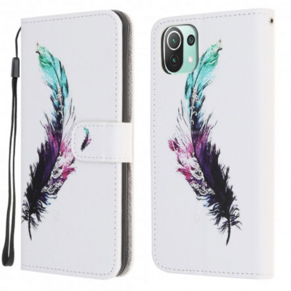 Flip Case Für Xiaomi Mi 11 Lite 5G NE / Mi 11 Lite 4G / 5G Feder
