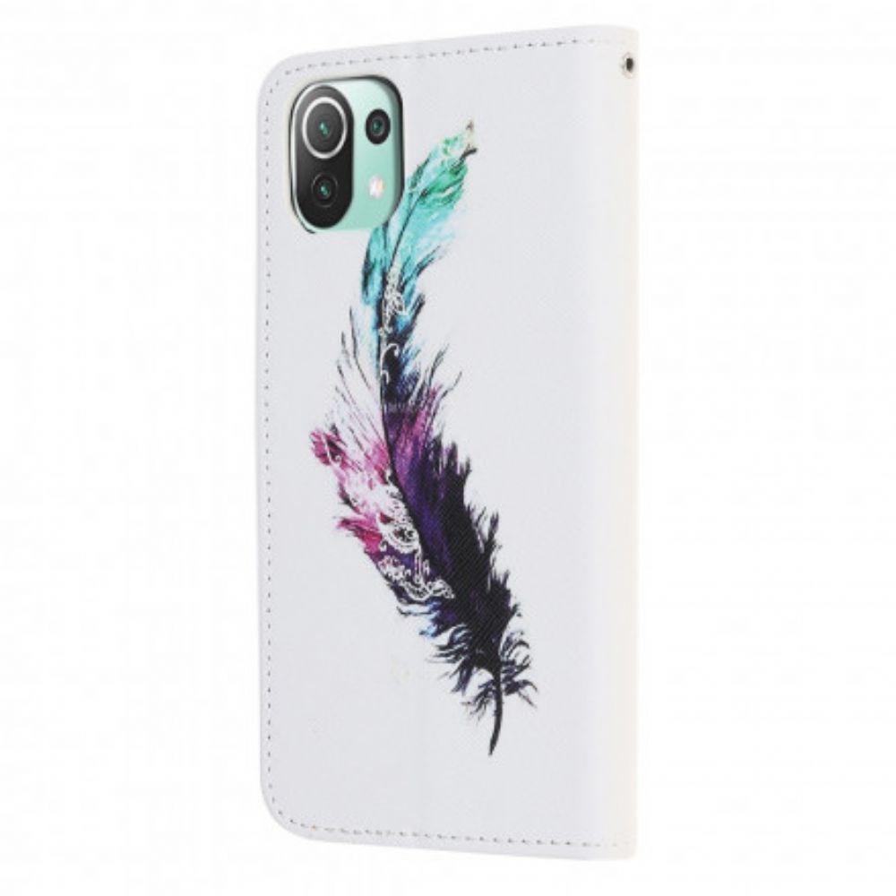 Flip Case Für Xiaomi Mi 11 Lite 5G NE / Mi 11 Lite 4G / 5G Feder