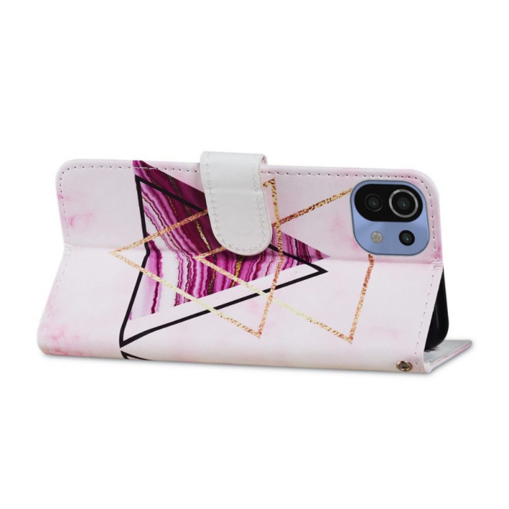 Flip Case Für Xiaomi Mi 11 Lite 5G NE / Mi 11 Lite 4G / 5G Intensives Marmor