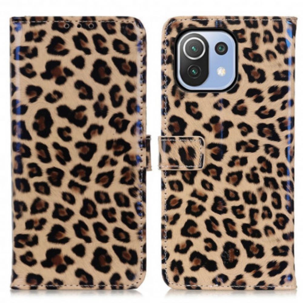 Flip Case Für Xiaomi Mi 11 Lite 5G NE / Mi 11 Lite 4G / 5G Leopard