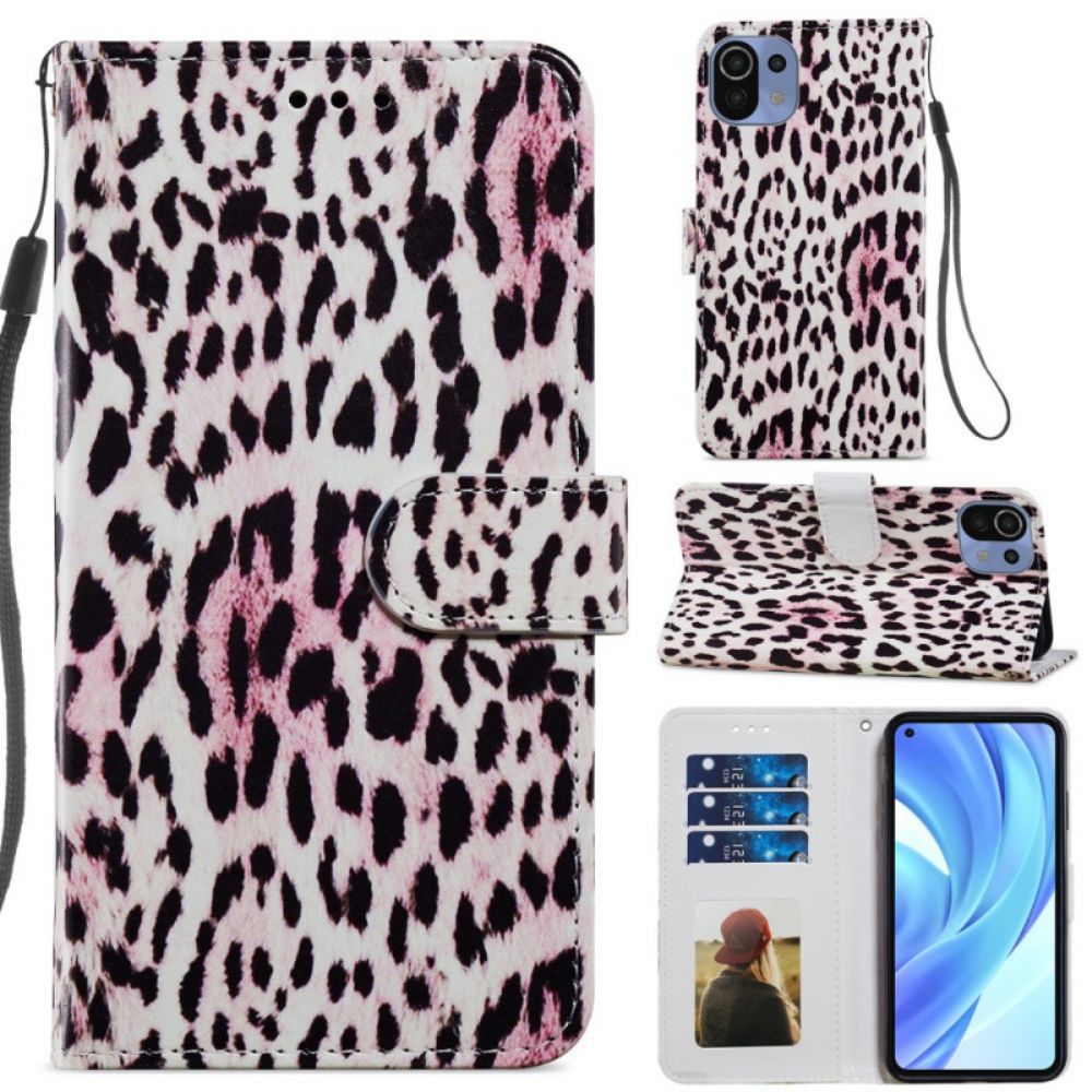 Flip Case Für Xiaomi Mi 11 Lite 5G NE / Mi 11 Lite 4G / 5G Leopardenmuster