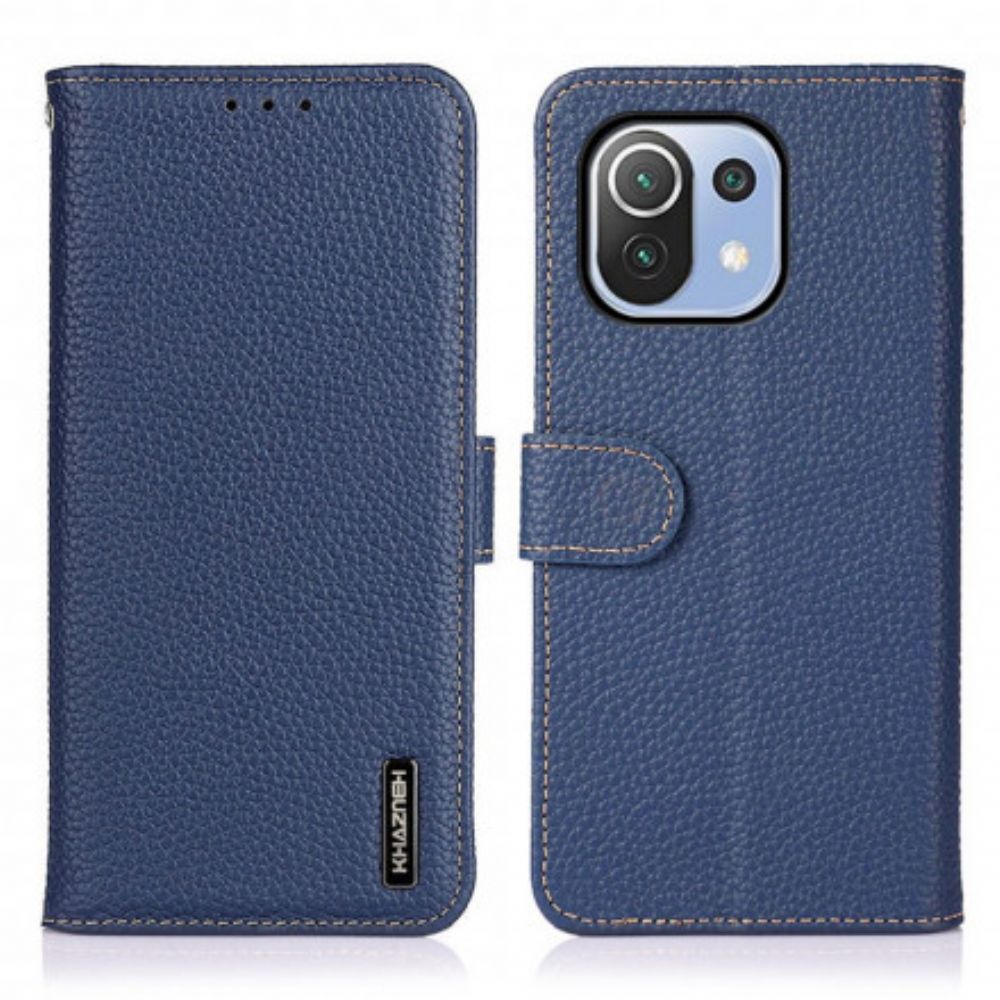 Flip Case Für Xiaomi Mi 11 Lite 5G NE / Mi 11 Lite 4G / 5G Litschi Khazneh Leder
