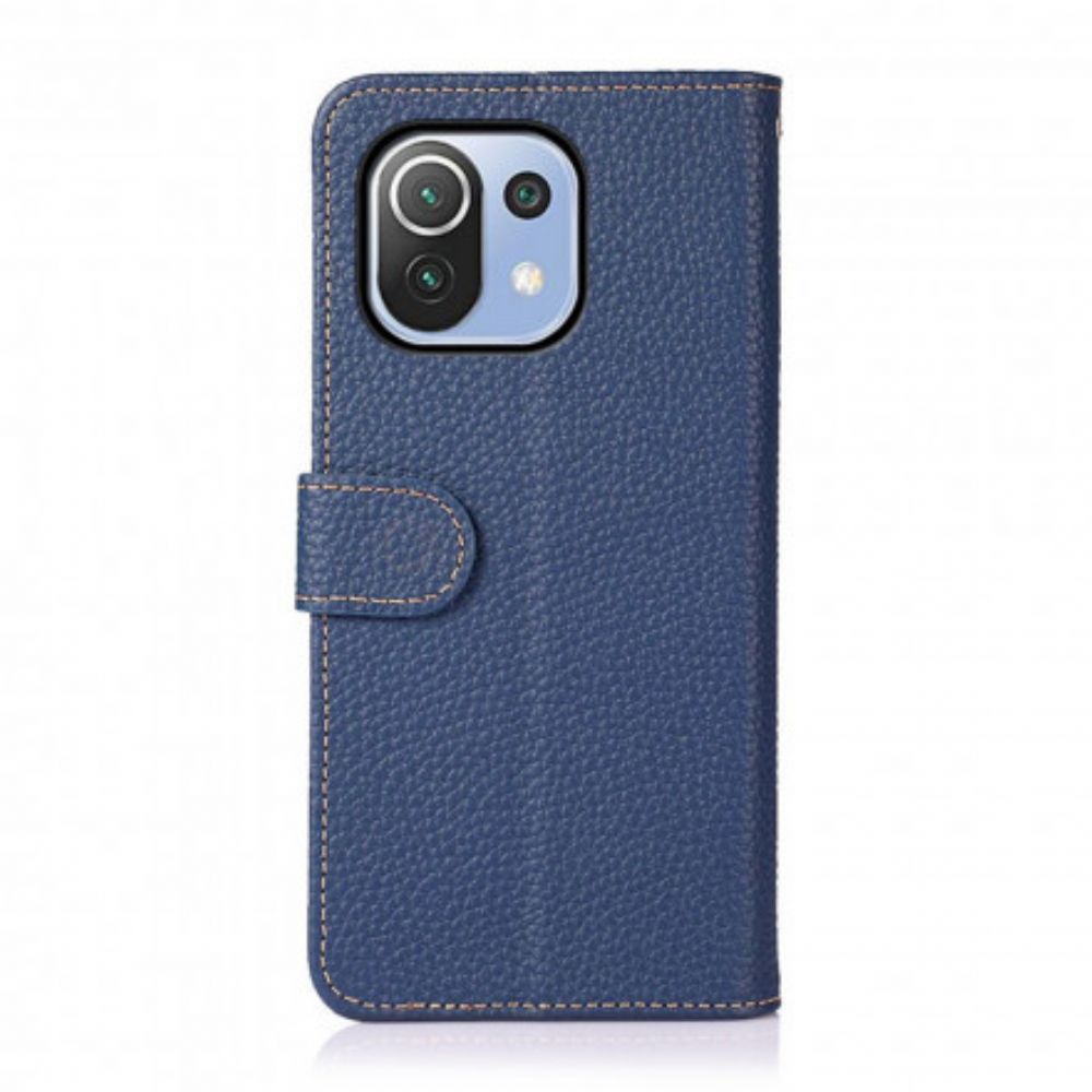 Flip Case Für Xiaomi Mi 11 Lite 5G NE / Mi 11 Lite 4G / 5G Litschi Khazneh Leder