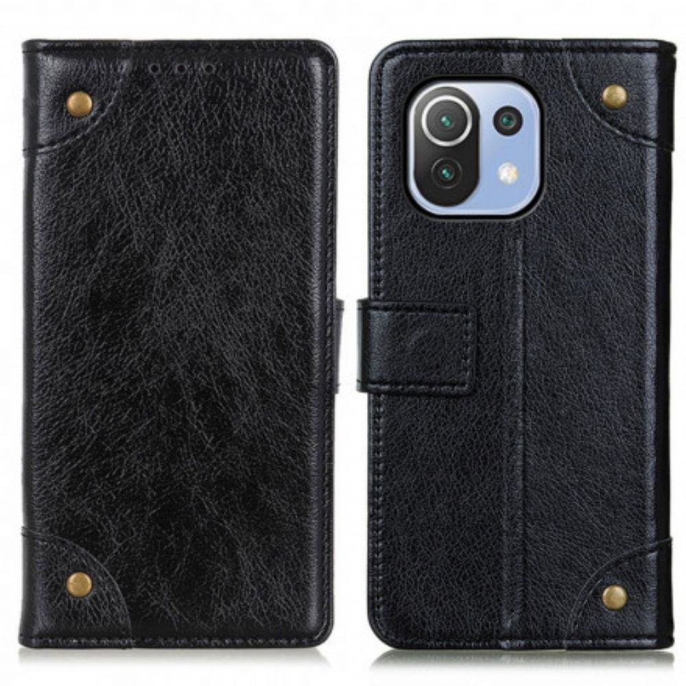 Flip Case Für Xiaomi Mi 11 Lite 5G NE / Mi 11 Lite 4G / 5G Nappaleder-style