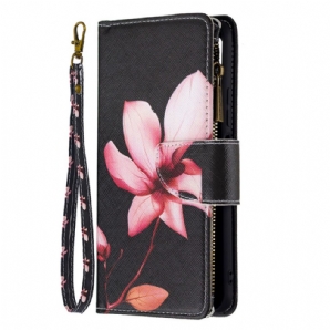 Flip Case Für Xiaomi Mi 11 Lite 5G NE / Mi 11 Lite 4G / 5G Rosa Blumentasche Mit Reißverschluss