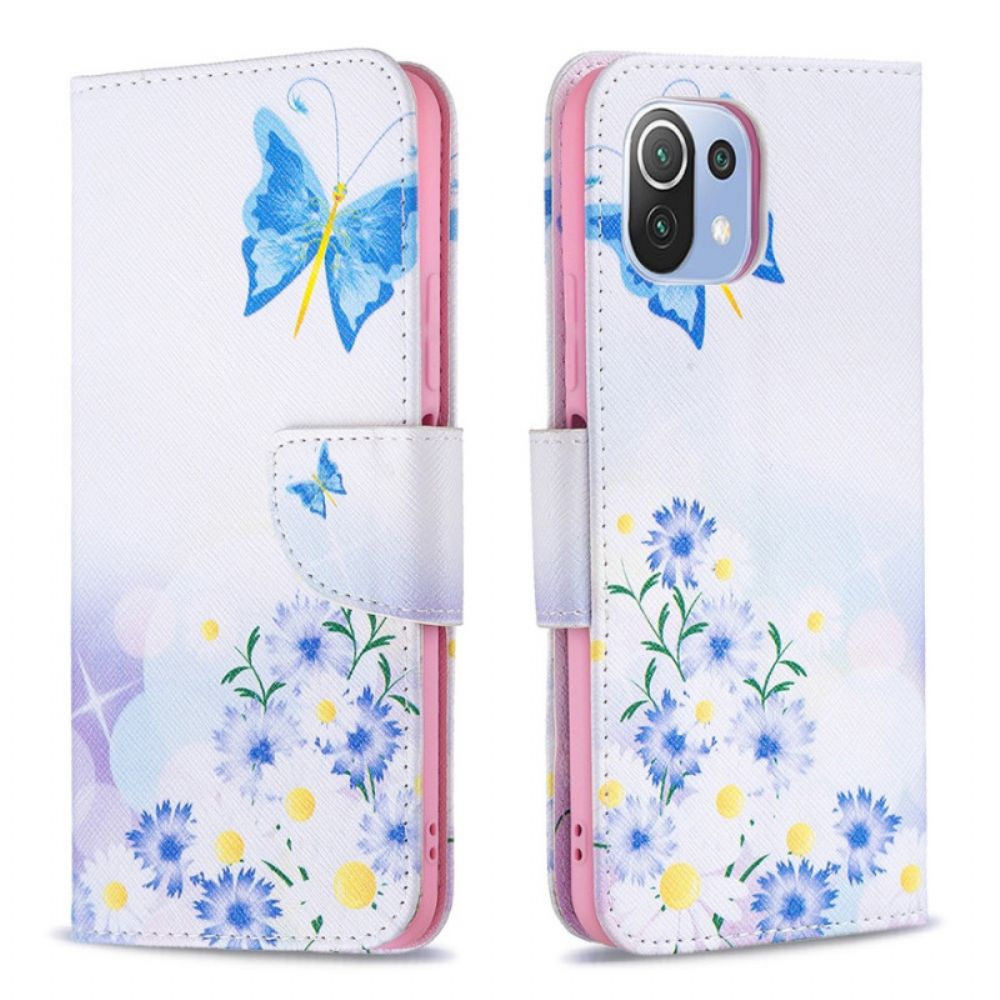 Flip Case Für Xiaomi Mi 11 Lite 5G NE / Mi 11 Lite 4G / 5G Traumschmetterlinge