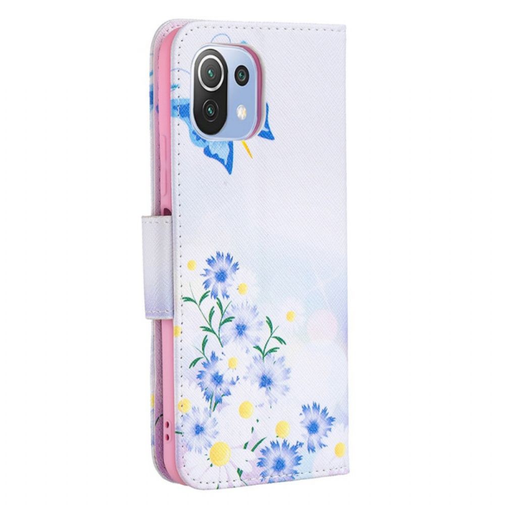 Flip Case Für Xiaomi Mi 11 Lite 5G NE / Mi 11 Lite 4G / 5G Traumschmetterlinge
