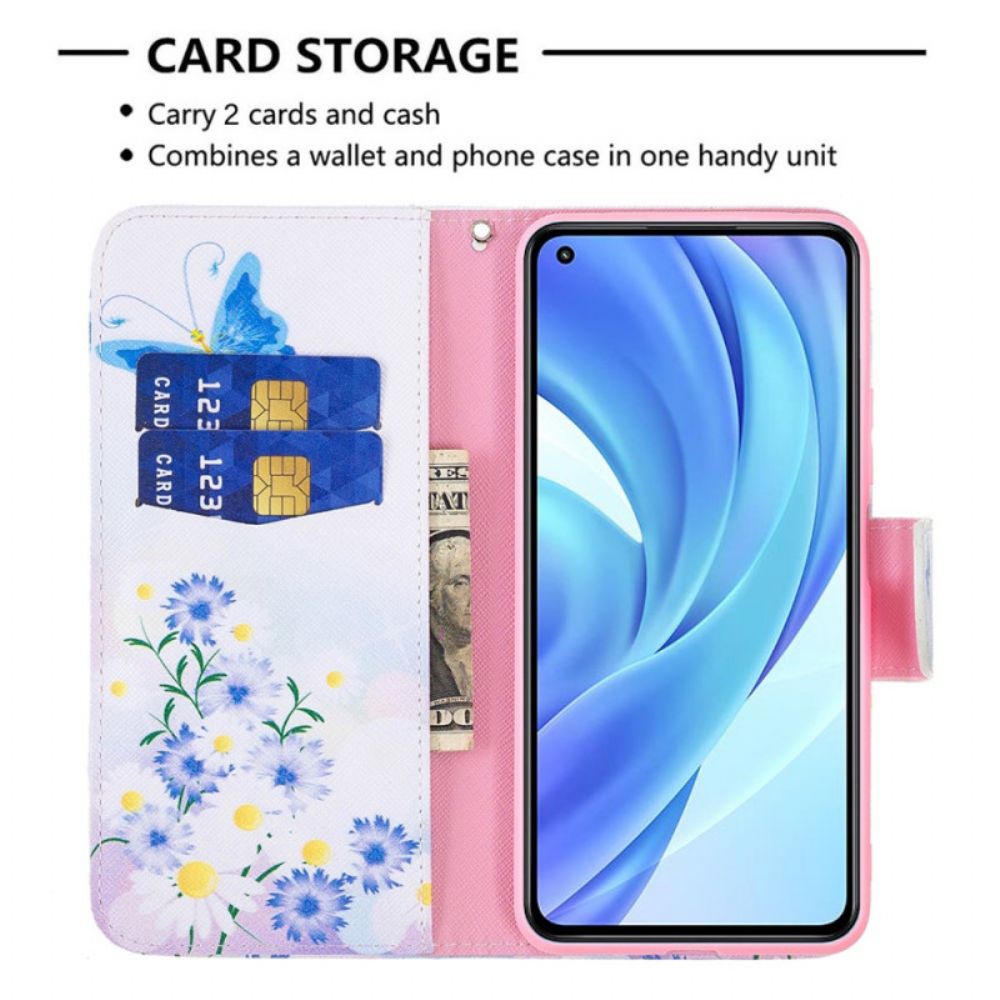 Flip Case Für Xiaomi Mi 11 Lite 5G NE / Mi 11 Lite 4G / 5G Traumschmetterlinge